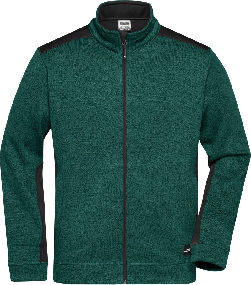 dark green melange/black