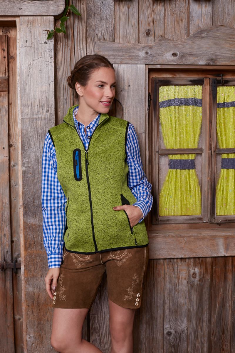 Damen Strickfleece Weste mit Stehkragen Daiber | JN 773