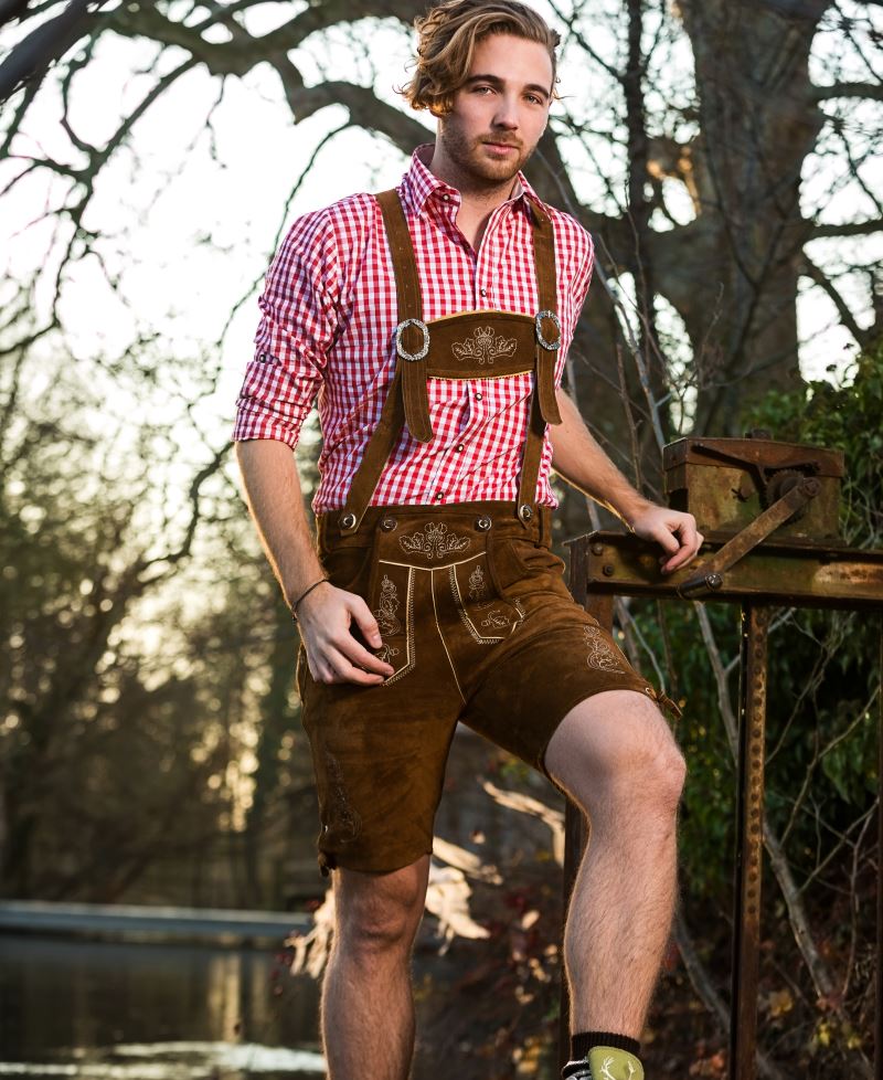 Herren Lederhose kurz Leather Trousers short/men