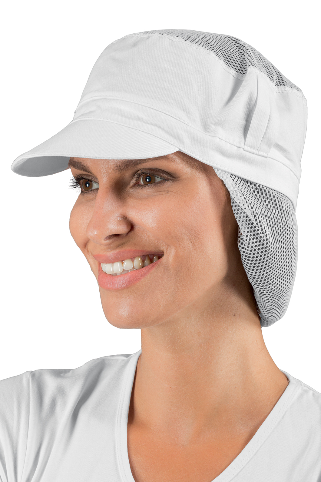 Mütze Charly Con Rete Extra Bianco