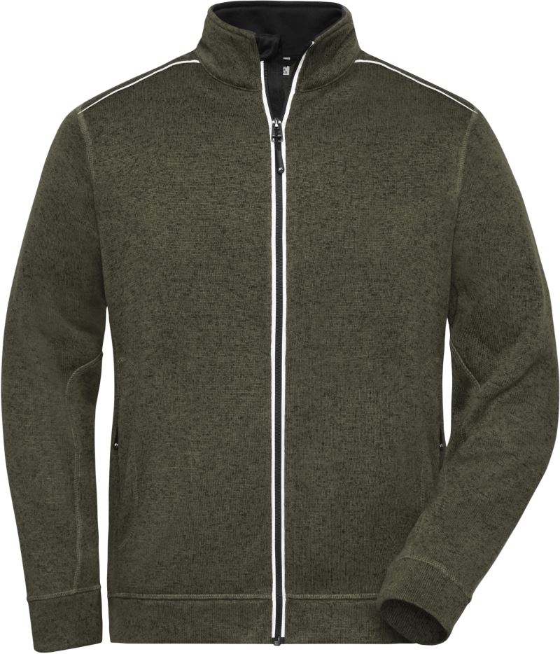 olive melange/black