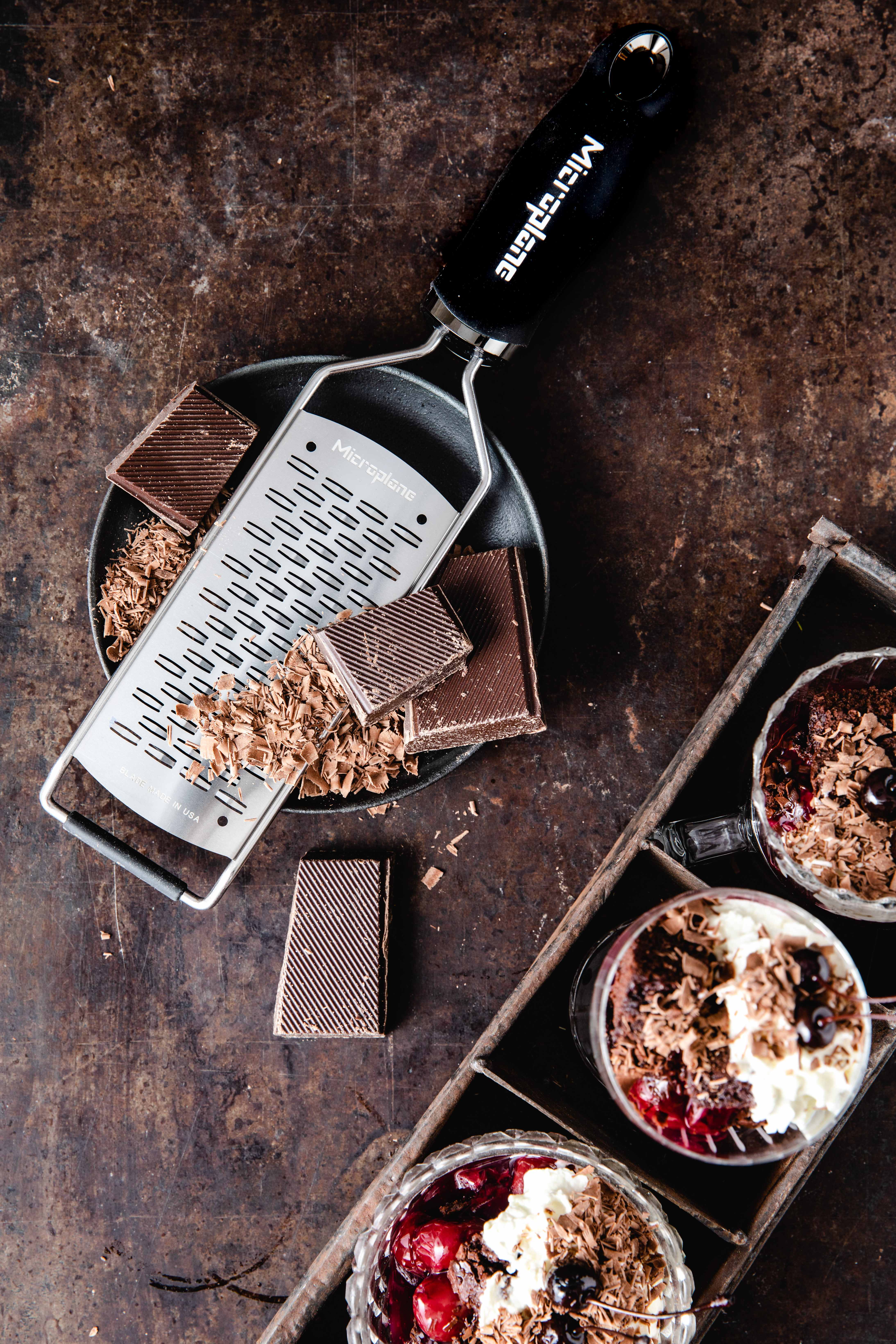 Reibe Gourmet mittlere Doppelklinge schwarz