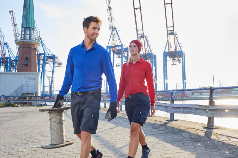 Herren Piqué Workwear Polo langarm Daiber | JN 1842