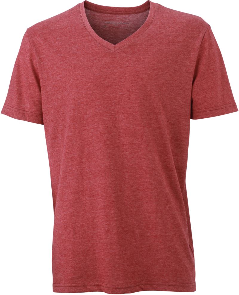 Herren V-Ausschnitt Melange T-Shirt Daiber | JN 974