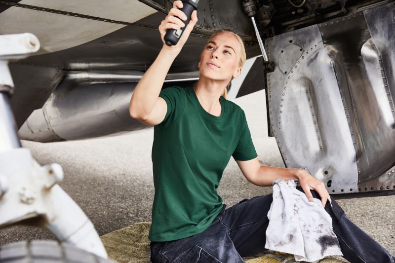 Damen Bio Workwear Stretch T-Shirt - Solid Daiber | JN 1801