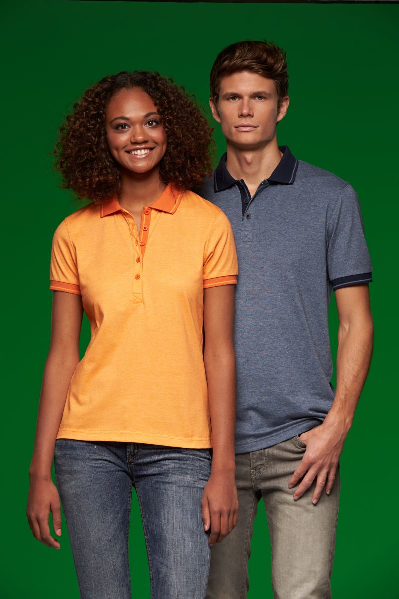 Damen Jersey Melange Polo Daiber | JN 705