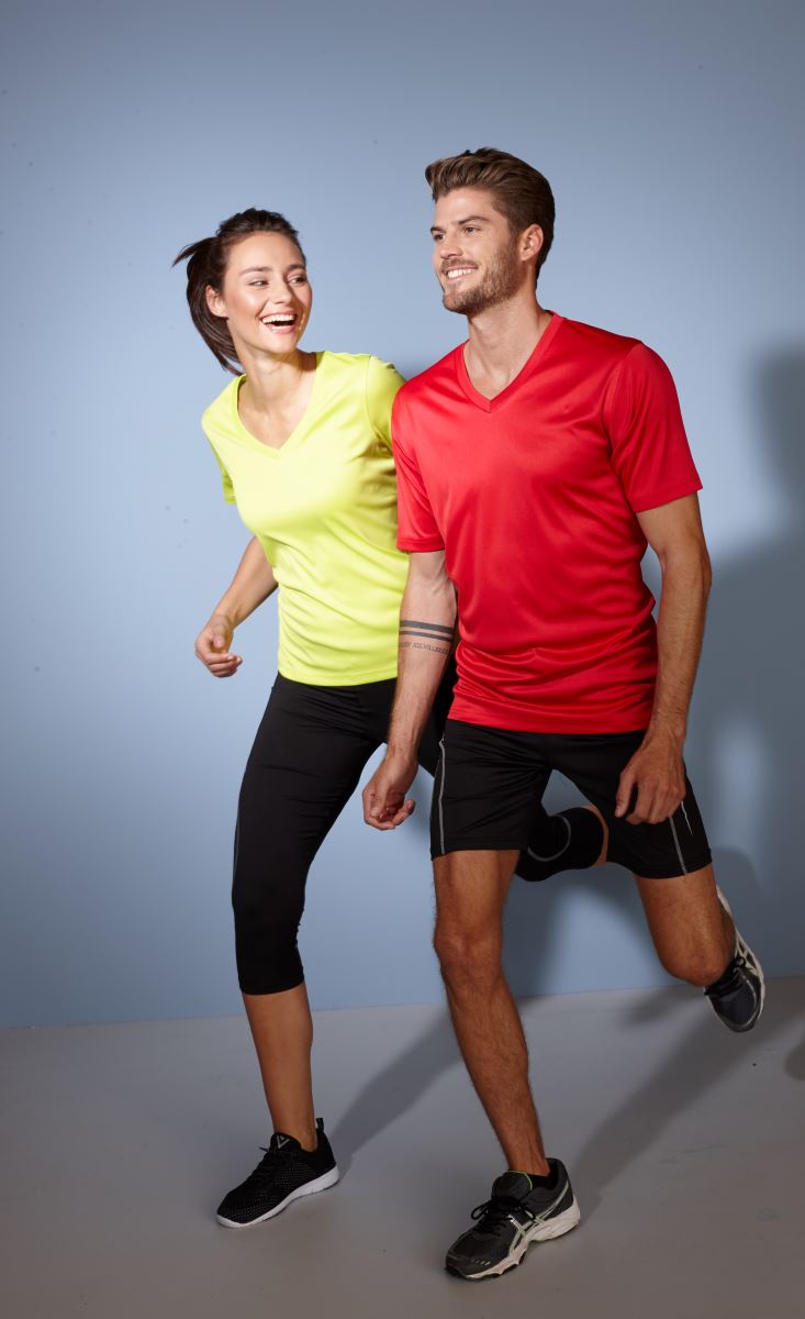 Herren V-Ausschnitt Sport T-Shirt Daiber | JN 736