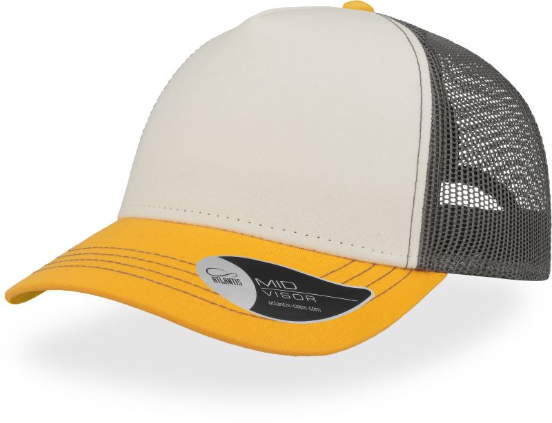 5 Panel Mesh Kappe "Rapper Canvas" Atlantis | Rapper Canvas