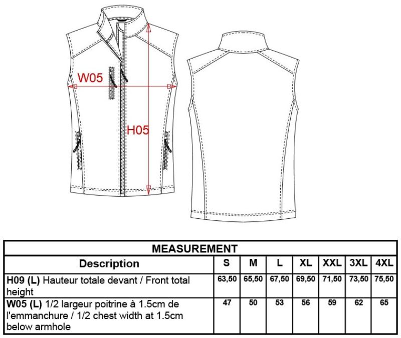 Damen 3-Lagen Softshell Gilet Kariban | K 404