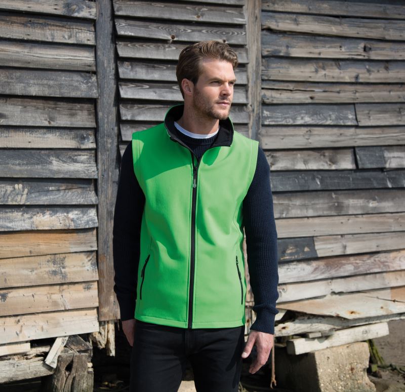 Herren 2-Lagen Softshell Gilet "Printable" Result Recyled | R 232M