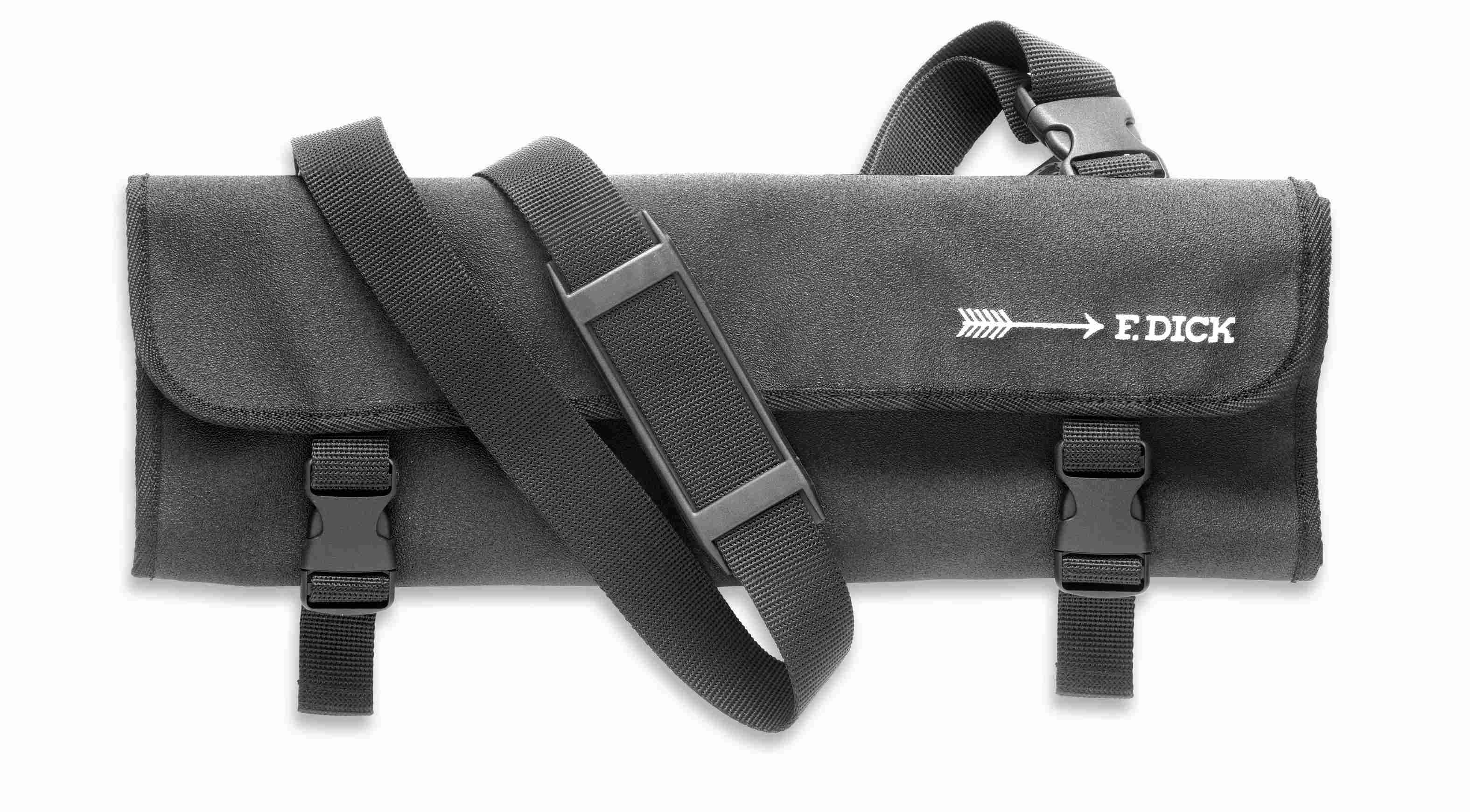 >Textil-Rolltasche leer, für 12 Teile, mit Trageriemen