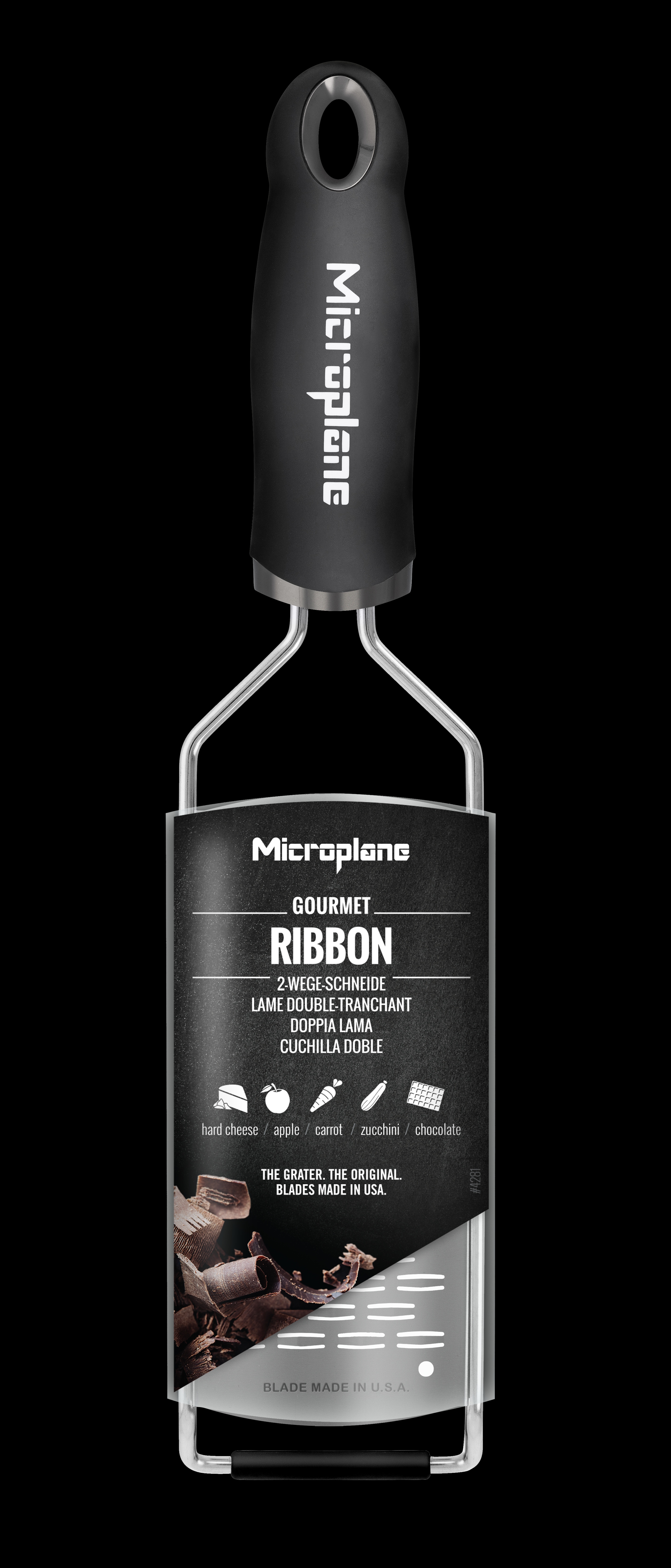 Reibe Gourmet mittlere Doppelklinge schwarz