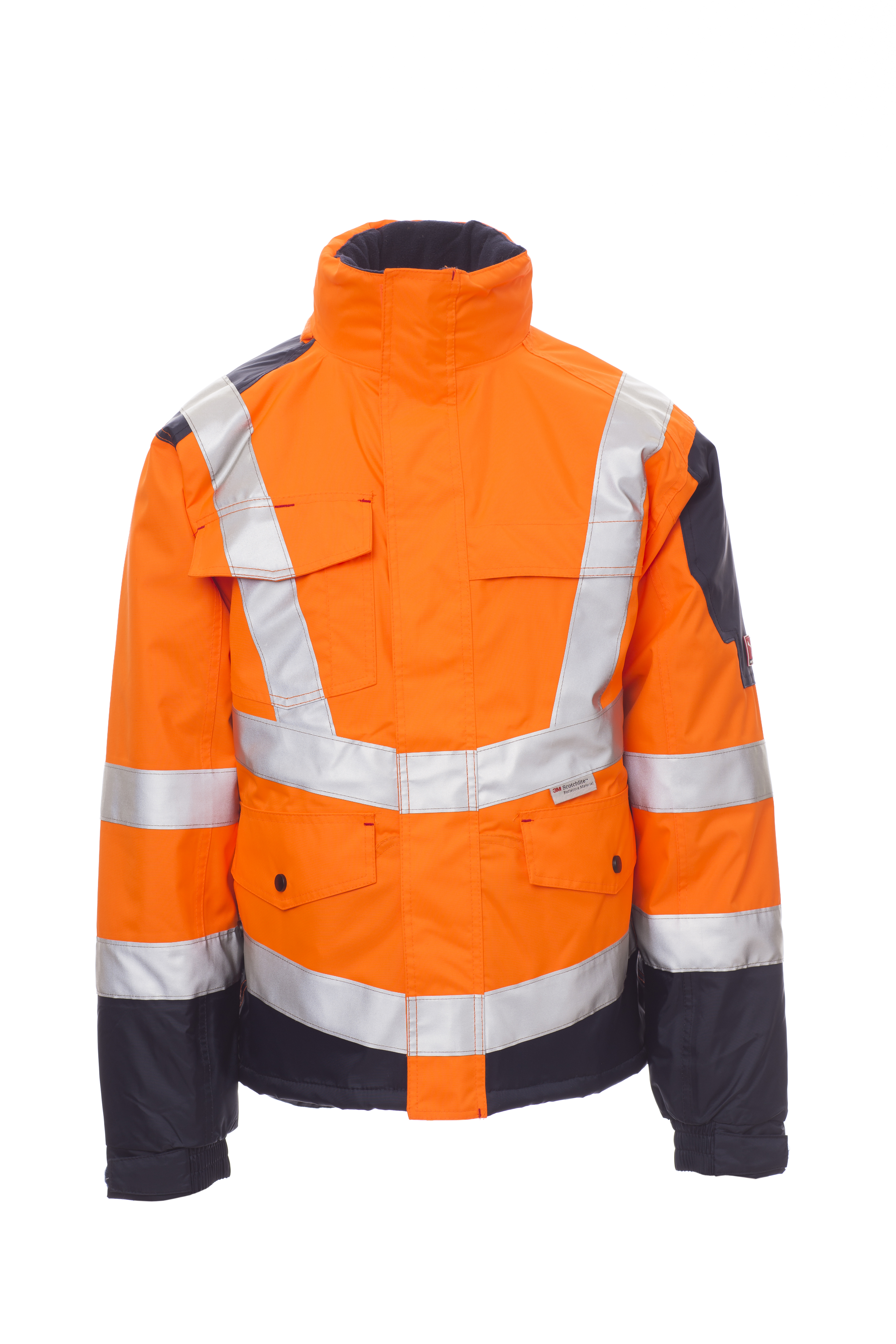 arancione fluo/blu navy