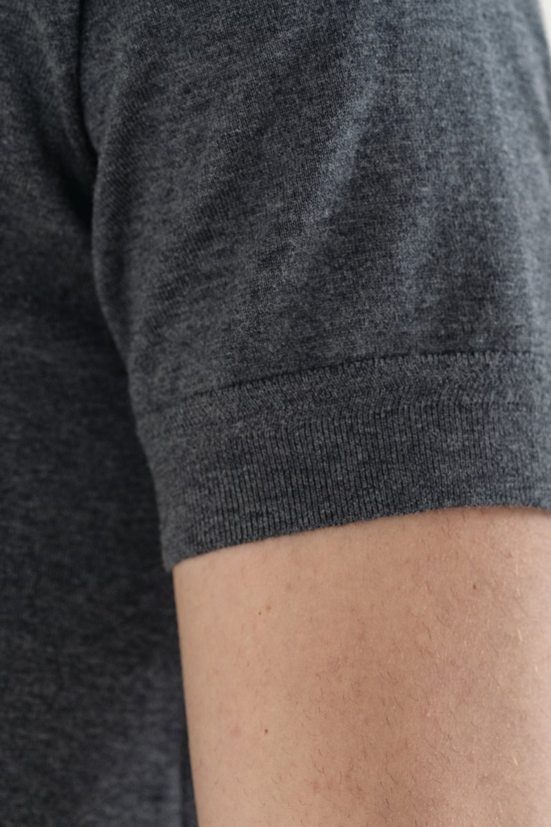 Professionelle Strickwaren Polo mit Knöpfen Kurzar Harbour