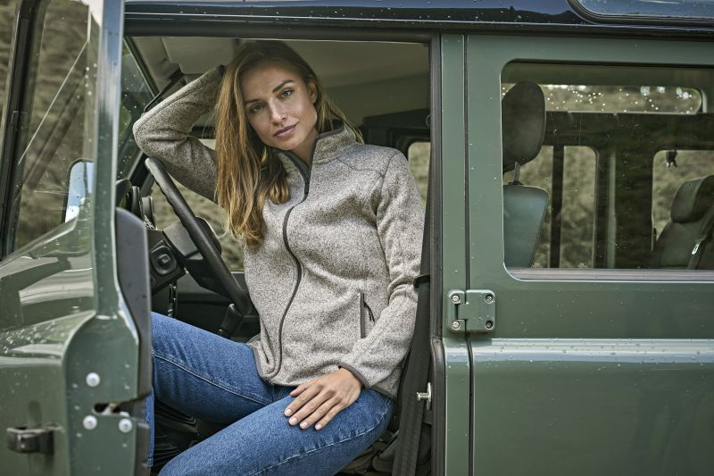 Damen Melange Strickfleece Jacke Tee Jays | TJ 9616