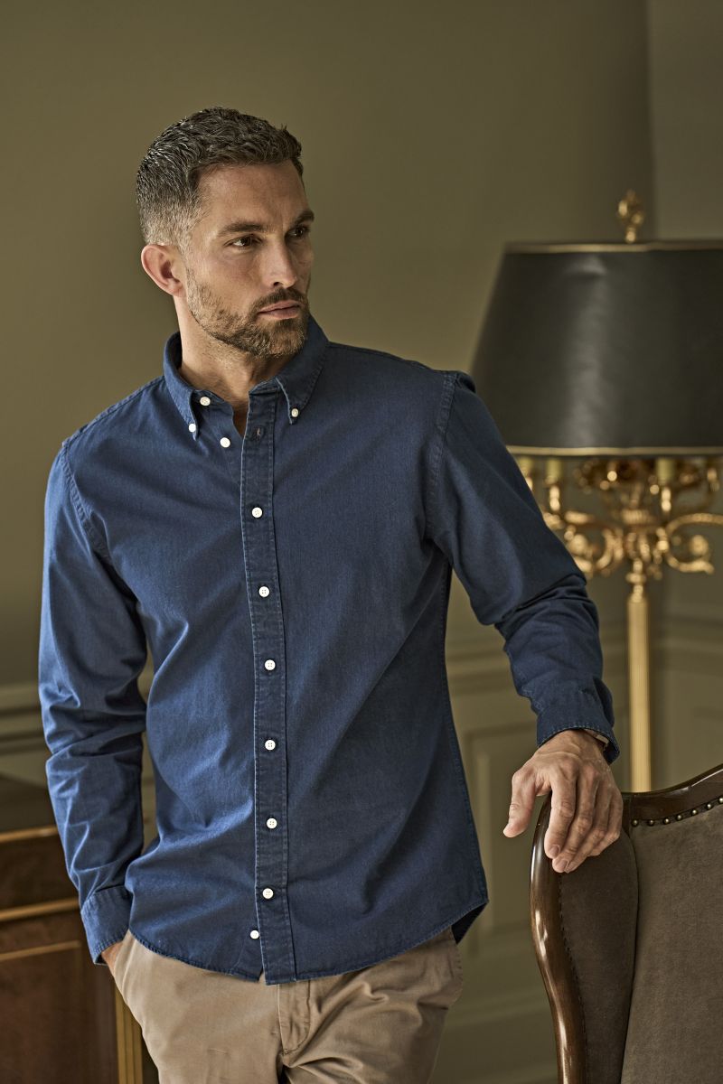 Denim Twill Hemd langarm Tee Jays | TJ 4002