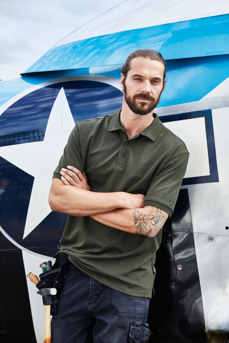 Herren Bio Workwear Stretch Polo - Solid Daiber | JN 1806