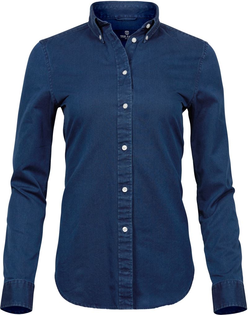 Denim Twill Bluse langarm Tee Jays | TJ 4003