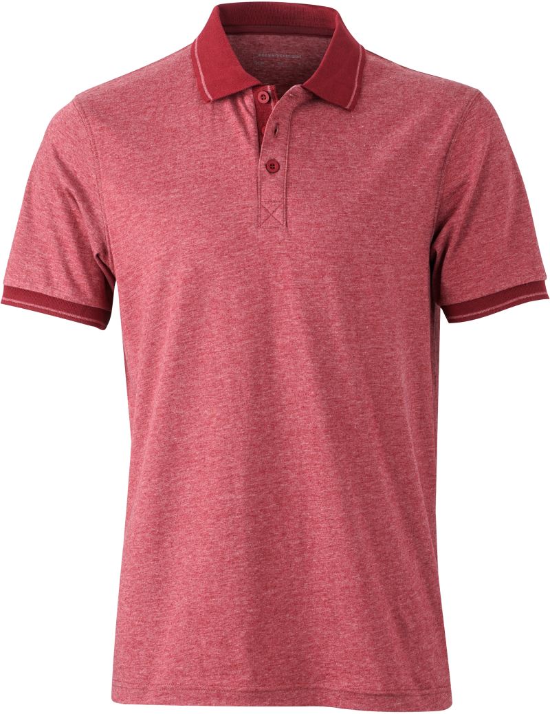 Herren Jersey Melange Polo Daiber | JN 706