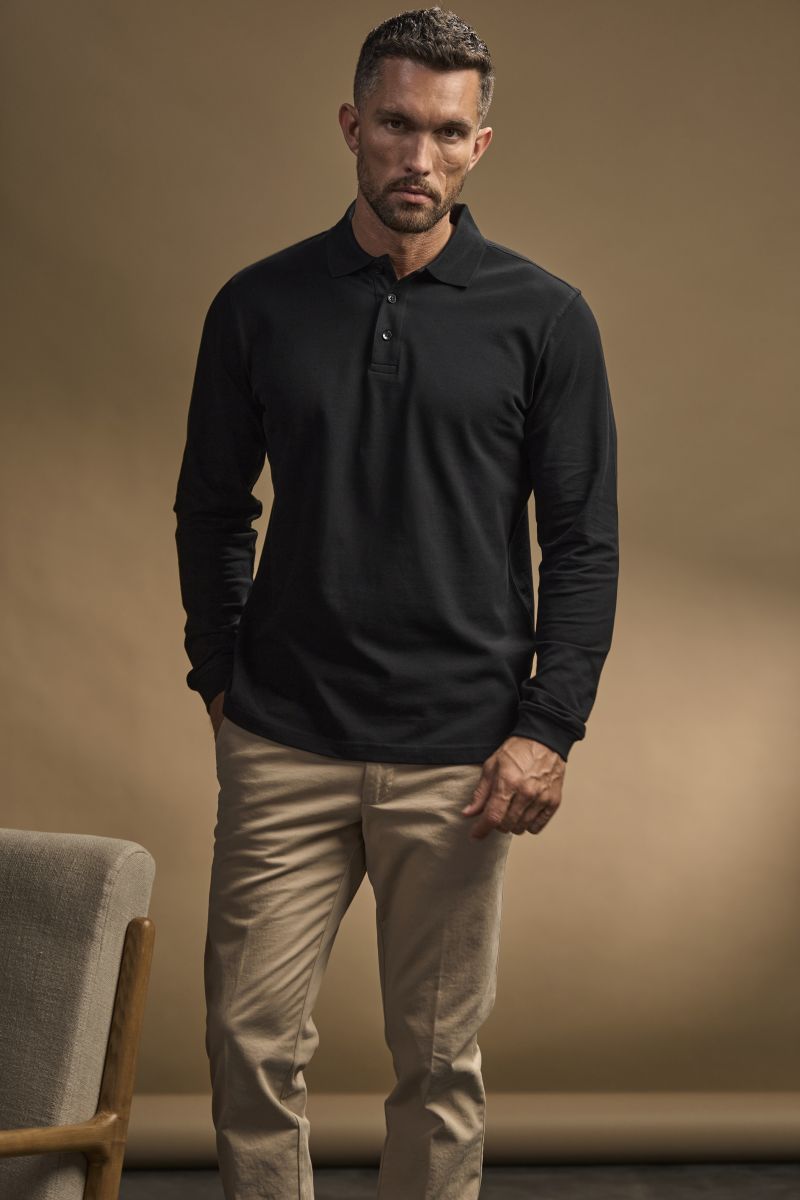 Herren Luxus Stretch Piqué Polo langarm Tee Jays | TJ 1406