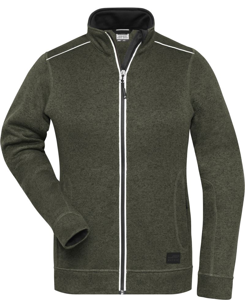 olive melange/black
