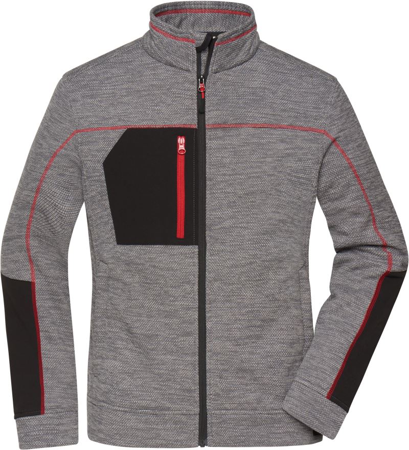 carbon melange/black/red