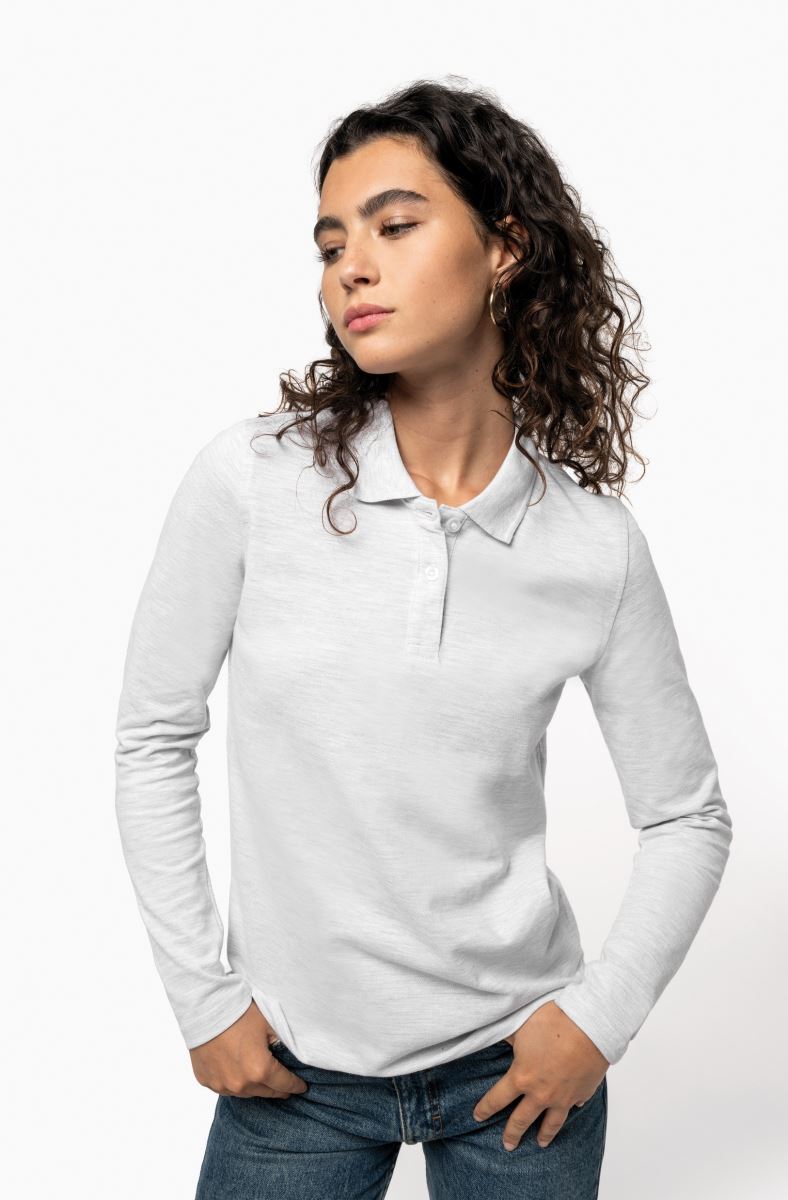 Damen Piqué Polo langarm Kariban | K 244