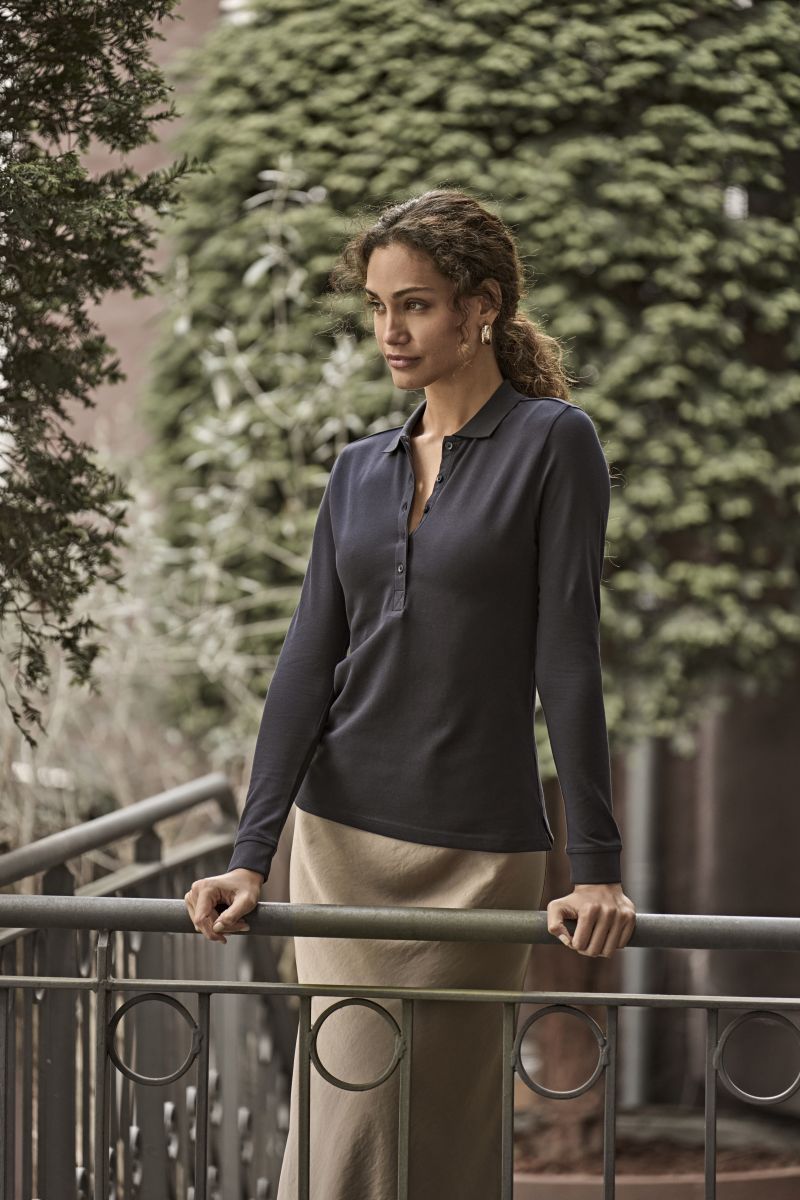 Damen Luxus Stretch Piqué Polo langarm Tee Jays | TJ 146