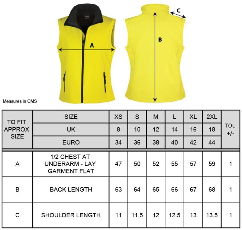 Damen 2-Lagen Softshell Gilet "Printable" Result Recycled | R 232F