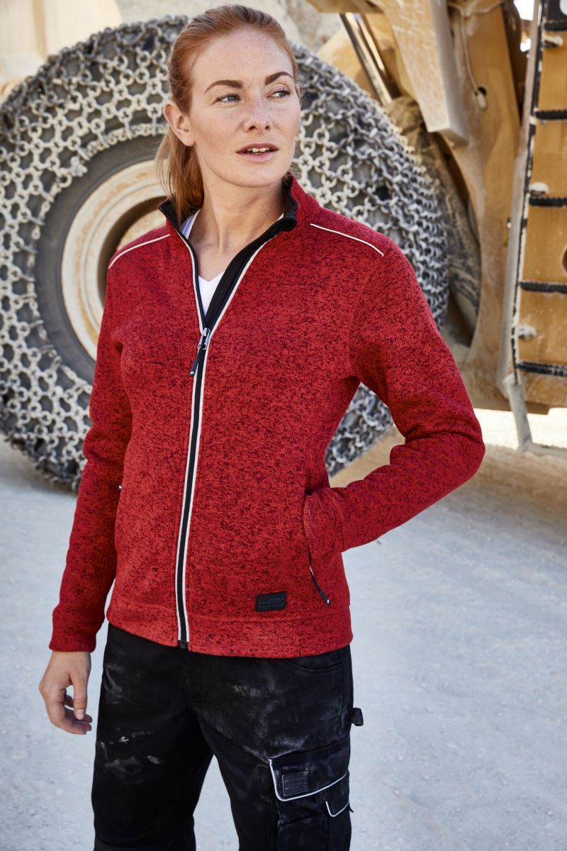 Damen Workwear Strickfleece Jacke - Solid Daiber | JN 897
